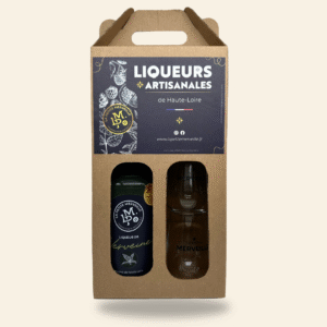 Coffret 1 bouteilles de 50/70cl avec 2 verres de dégustation