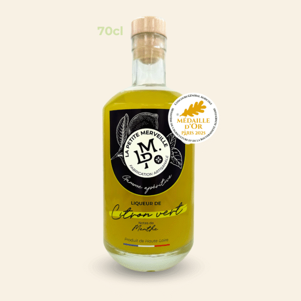 Liqueur de Citron Vert notes de Menthe 70cl